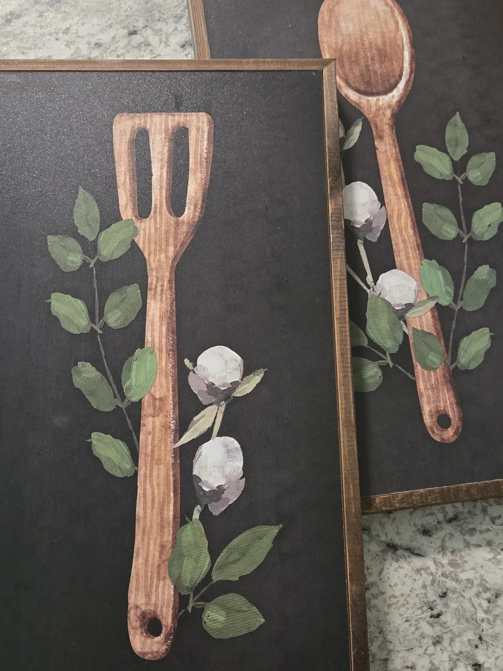 Hobby Lobby Black Botanical Kitchen Spoon & Spatula Wall Art